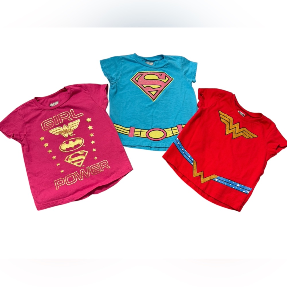 DC Comics Justice League Girls Superhero Tee Set Wonder Woman Superman 5T